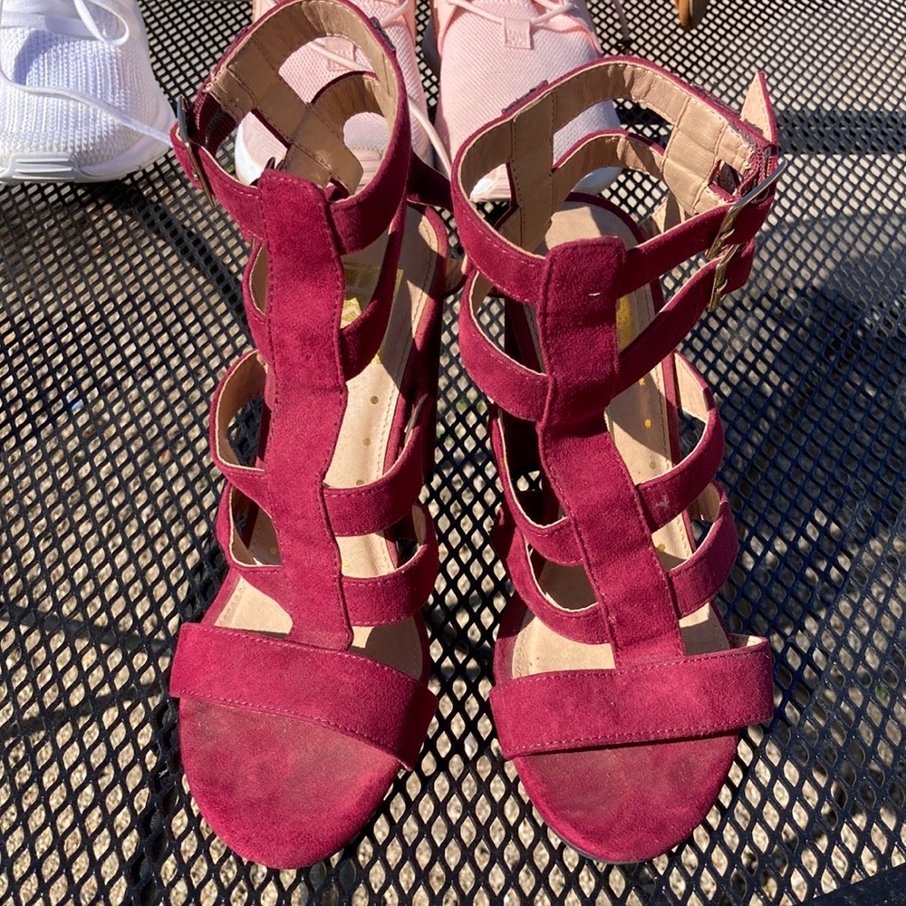 Strap heels.